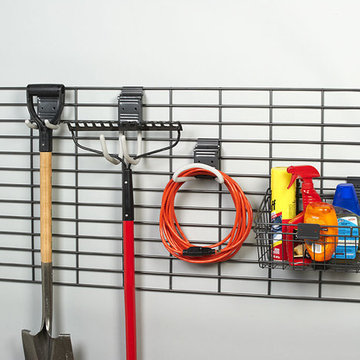 Garage Storage on Custom Grid Wall