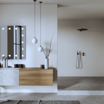 Hotel di lusso – Sala bagno con specchi con illuminazione integrata linea MDE