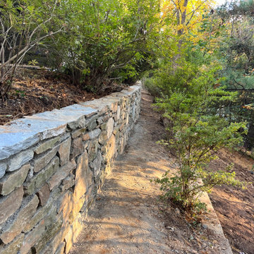 Dry Stack Field Stone Retaining Walls in Sligo Creek Park, Silver Spring MD
