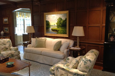 Inspiration for a timeless living room remodel in Boston