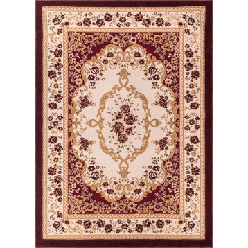 Well Woven Dulcet Versaille Traditional Medallion Red Area Rug 9'3'' x 12'6''