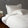 300 TC Duvet Cover with 1 Fitted Sheet Solid White, Twin