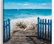 "A Hot Summer Day" Oil Painting prints on wrapped canvas, Beach Art, 40"x40"