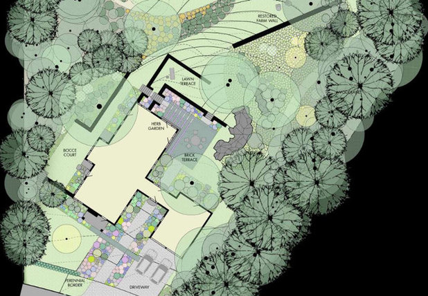 Contemporary Site And Landscape Plan by Matthew Cunningham Landscape Design LLC