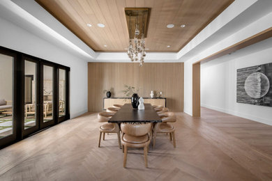 Dining room - mediterranean dining room idea in Los Angeles
