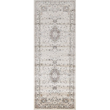 Floral Medallion Turkish Transitional Oriental Rug Traditional Carpet 3x10