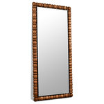 Meridian Furniture - Aubrey Mirror, Brown, 29" W x 2" D x 65" H - Reflect timelessness and classic beauty with just a touch of modernity when you hang this lovely Aubrey mirror in your room. An elegant and sophisticated wall mirror for any room, this beautiful piece is sized big enough to hang over a mantle or serve as a bathroom mirror above the sink. A solid acacia wood frame gives it durability while the brown natural finish makes it easy to coordinate the mirror with existing furnishings in your room.