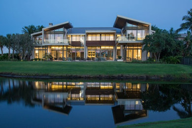 Example of a minimalist exterior home design in Miami