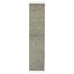 Jaipur Living - Jaipur Living Alpine Hand-Knotted Stripe White and Gray Area Rug, 3'x12' - Inspired by textiles from the Tullu region in Morocco, this plush Runner rug showcases a heathered solid design in neutral shades of gray and white. This high-piled accent lends warmth and comfort to any space with durable wool hand-knotted onto a cotton foundation. Braided fringe trims the edges for a touch of boho charm.