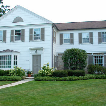 Evanston, IL Colonial Traditional Style House Exterior Remodel
