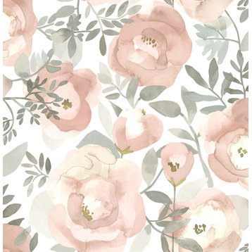 2903-25838 Orla Rose Floral Wallpaper Non Woven Botanical Kids Style