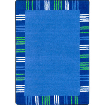 Seeing Stripes 7'8" X 10'9" Area Rug, Color Seaglass