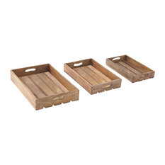 Nashville 3-Piece Wood Tray Set