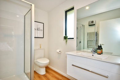 Inspiration for a contemporary bathroom remodel in Other