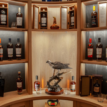 Bespoke Curved Oak Whisky Room