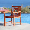 Dropship Vendor Group Outdoor Hardwood Garden Arm Chair