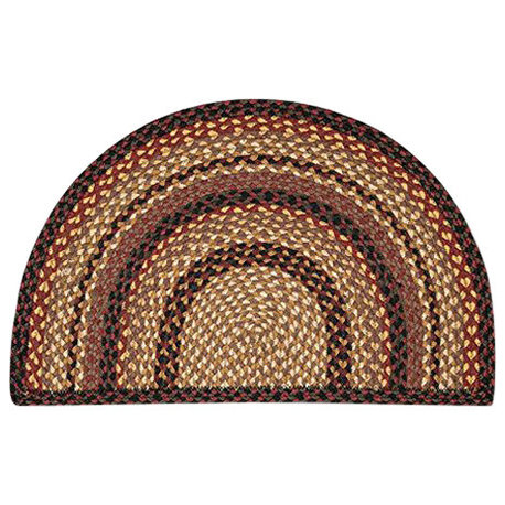 Black Cherry/Chocolate/Cream Small Rug Slice, 18"x29"