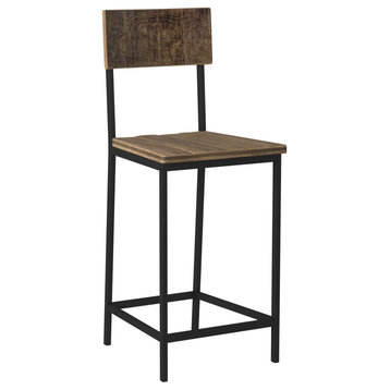 Reclaimed Wood Counter Stool Natural, Set of 2