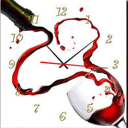 The Dance of Wine Clock in Canvas - MPF(HZ0020) - Clocks