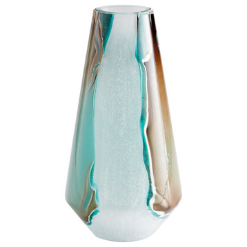 Cyan Medium Ferdinand Vase 10324, Green and White