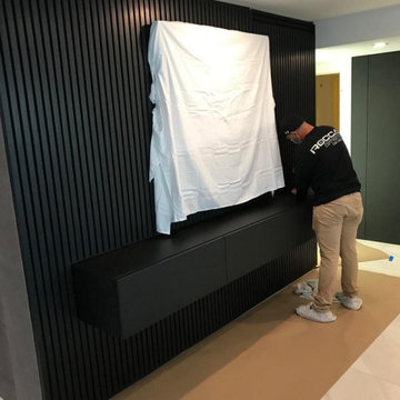 Floating Console & Slatwall