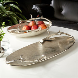 Tozai Home Silver Antler Trays - SKU: HIT901-S2 - Major Kitchen Appliance Parts And Accessories