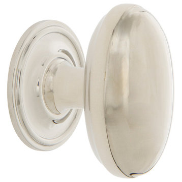 Homestead Brass 1 3/4" Cabinet Knob With Classic Rose, Polished Nickel
