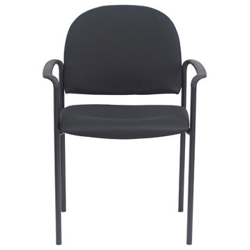 Office Factor Side Waiting Room Guest Chair StackAble With Arms
