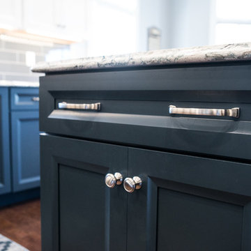 Shades of Blue - Transitional Kitchen, Bathroom, & Living Room