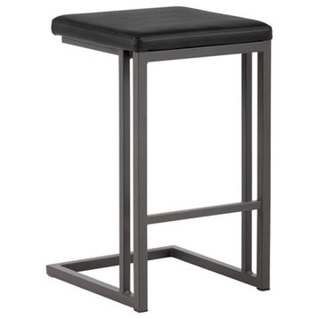 Boone Counter Stool, Gray, Onyx, Set of 2