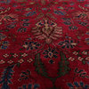9'x11'5'' Hand Knotted Wool 250 KPSI Sarouk Oriental Area Rug Rose, Navy