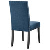 Benzara BM272079 38" Dining Chair With Nailhead Trim, Set of 2, Blue