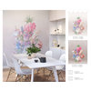Bold Floral Bouquet Wallpaper 59.94 Sq.Ft., Pink - Blue, Roll