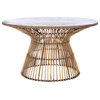 Trent Round Coffee Table, Honey Brownwash/Black