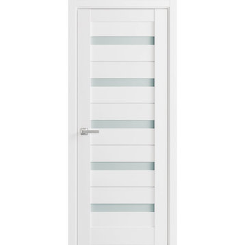 French Door Frosted Glass 42 x 80, Quadro 4445 White