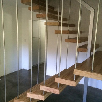Red Oak Floating Staircase