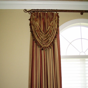 Custom Pinch-Pleated Draperies with Bibb Swag