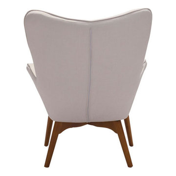 Antwerp Occasional Chair & Ottoman Cream | Furnish Plus