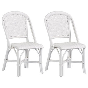 Louie Accent Side Chairs Set of 2 in White