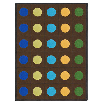 Lots of Dots 5'4" x 7'8" area rug, color Earthtone