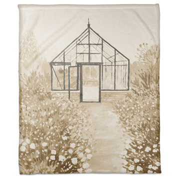 Modern Greenhouse 50x60 Coral Fleece Blanket