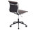 Masters Industrial Task Chair With Black Base, Espresso Faux Leather