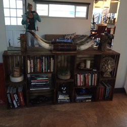 All Wood Crate Book Shelf/Entry Table - Bookcases