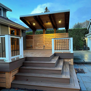 Covered cedar deck and pergola, Wedgwood, Seattle