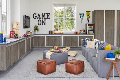 Inspiration for a contemporary family room remodel in Atlanta
