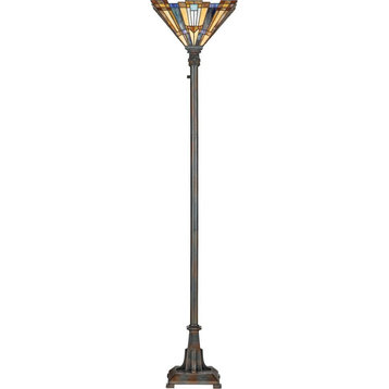 1 Light Torchiere - Tiffany-Floor Lamps - 71-BEL-619939 - Bailey Street Home