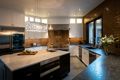Inspiration for a contemporary kitchen remodel in Other