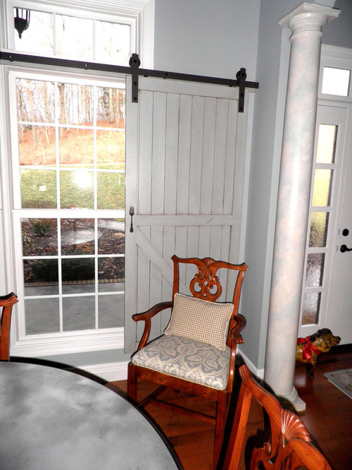 Barn Door Window Covering, Farmhouse Sliding Door Window Treatments