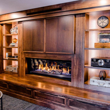Modern Rustic Luxury Finished Basement in Richfield, Ohio