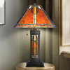 Luxury Mediterranean Tiffany Table Lamp, Valiant Bronze, UQL7040